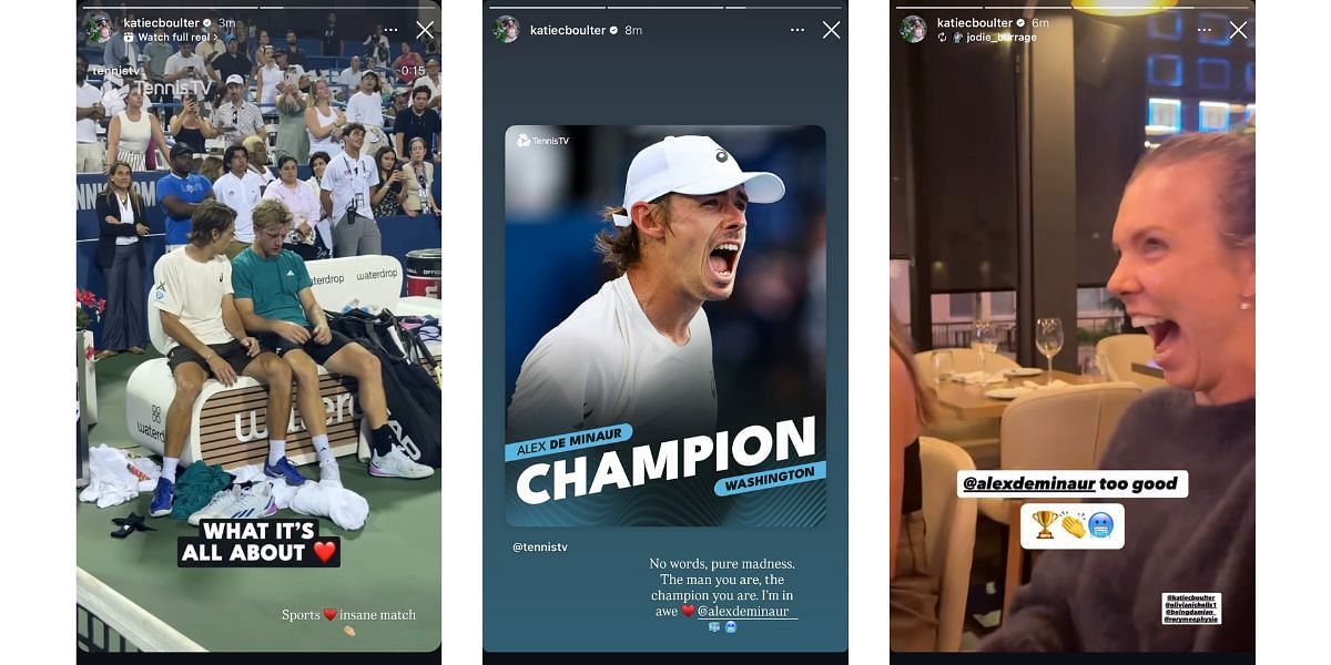Katie Boutler's Instagram stories